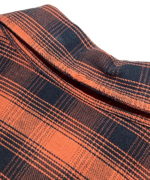 HARLEY-DAVIDSON（ハーレーダビッドソン）HARLEY-DAVIDSON (ハーレーダビッドソン) チェックネルシャツ オレンジ サイズ:Sの古着・服飾アイテム