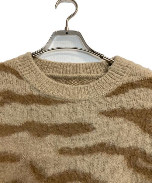 Ameri（アメリ）AMERI (アメリ) FRINGE ZEBRA KNIT ベージュ サイズ:Fの古着・服飾アイテム