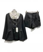 OLIVE des OLIVEオリーブデオリーブ）の古着「ダブル銀釦ジャケットセットアップ」｜ブラック