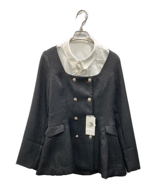 OLIVE des OLIVE（オリーブデオリーブ）OLIVE des OLIVE (オリーブデオリーブ) ダブル銀釦ジャケットセットアップ ブラック サイズ:F 未使用品の古着・服飾アイテム