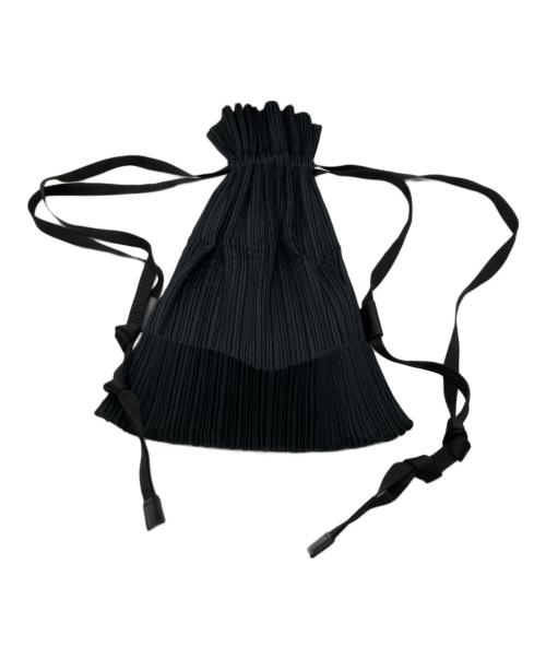 PLEATS PLEASE（プリーツプリーズ）PLEATS PLEASE (プリーツプリーズ) 巾着プリーツバッグ ブラック サイズ:不明の古着・服飾アイテム