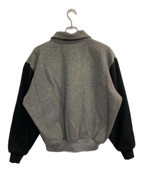 ACTION（アクション）ACTION (アクション) 襟付きウールスタジャン グレー サイズ:XLの古着・服飾アイテム