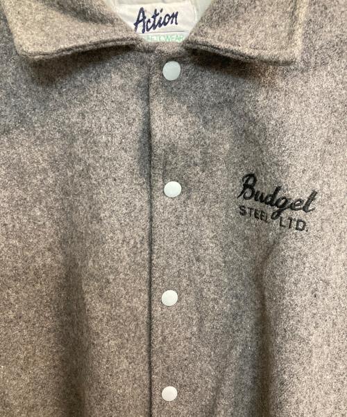 ACTION（アクション）ACTION (アクション) 襟付きウールスタジャン グレー サイズ:XLの古着・服飾アイテム