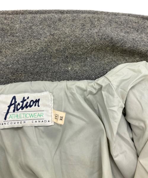 ACTION（アクション）ACTION (アクション) 襟付きウールスタジャン グレー サイズ:XLの古着・服飾アイテム