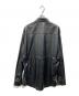 VEIN (ヴェイン) WASHABLE FAUX LEATHER SPLIT SLEEVE SHIRT ブラック サイズ:SIZE 3：7000円