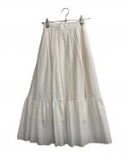 HER LIP TOハーリップトゥ）の古着「Stripe Jacquard Volume Skirt」｜アイボリー