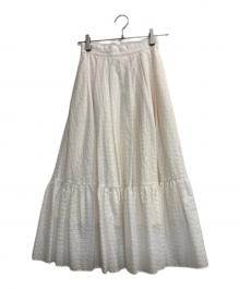 HER LIP TO（ハーリップトゥ）の古着「Stripe Jacquard Volume Skirt」｜アイボリー