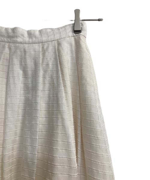 HER LIP TO（ハーリップトゥ）HER LIP TO (ハーリップトゥ) Stripe Jacquard Volume Skirt アイボリー サイズ:Ｓの古着・服飾アイテム