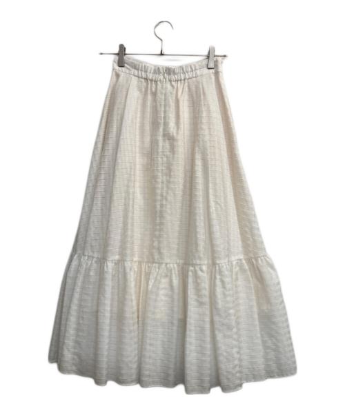 HER LIP TO（ハーリップトゥ）HER LIP TO (ハーリップトゥ) Stripe Jacquard Volume Skirt アイボリー サイズ:Ｓの古着・服飾アイテム