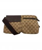 GUCCIグッチ）の古着「GG キャンバス ウエストポーチ」｜ベージュ