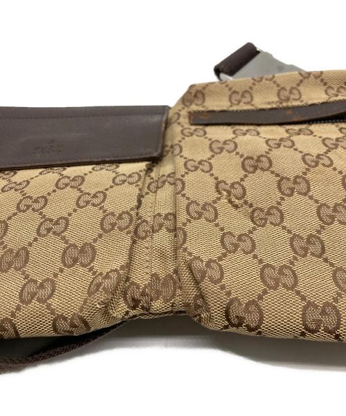 GUCCI（グッチ）GUCCI (グッチ) GG キャンバス ウエストポーチ ベージュの古着・服飾アイテム