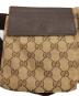 中古・古着 GUCCI (グッチ) GG キャンバス ウエストポーチ ベージュ：13000円