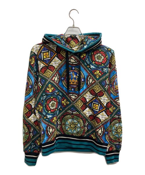 DOLCE & GABBANA（ドルチェ＆ガッバーナ）DOLCE & GABBANA (ドルチェ＆ガッバーナ) ベトラートプリント プルオーバーパーカー マルチカラー サイズ:46の古着・服飾アイテム