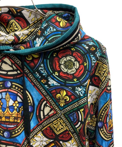 DOLCE & GABBANA（ドルチェ＆ガッバーナ）DOLCE & GABBANA (ドルチェ＆ガッバーナ) ベトラートプリント プルオーバーパーカー マルチカラー サイズ:46の古着・服飾アイテム