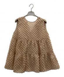 TORRAZZO DONNA（トラッゾドンナ）の古着「2WAY Dot Tiered Blouse」｜ベージュ
