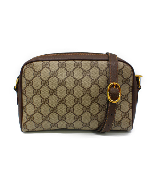 GUCCI（グッチ）GUCCI (グッチ) GGプラスシェリーラインショルダーバッグ ベージュ サイズ:表記無し 116 02 089の古着・服飾アイテム