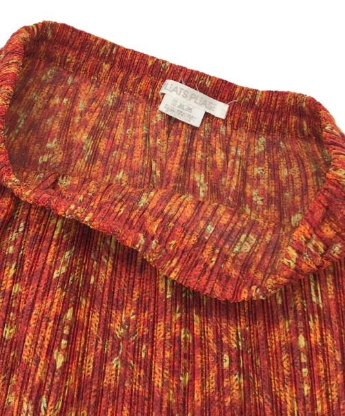PLEATS PLEASE ISSEY MIYAKE（プリーツプリーズ イッセイミヤケ）PLEATS PLEASE ISSEY MIYAKE (プリーツプリーズ イッセイミヤケ) 転写プリントプリーツスカート PP14-JG485 レッド サイズ:4の古着・服飾アイテム
