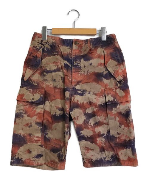 ISAMU KATAYAMA BACKLASH（イサムカタヤマ・バックラッシュ）ISAMU KATAYAMA BACKLASH (イサムカタヤマ・バックラッシュ) 迷彩ペイントハーフカーゴパンツ ブラウン サイズ:Sの古着・服飾アイテム