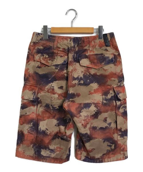ISAMU KATAYAMA BACKLASH（イサムカタヤマ・バックラッシュ）ISAMU KATAYAMA BACKLASH (イサムカタヤマ・バックラッシュ) 迷彩ペイントハーフカーゴパンツ ブラウン サイズ:Sの古着・服飾アイテム