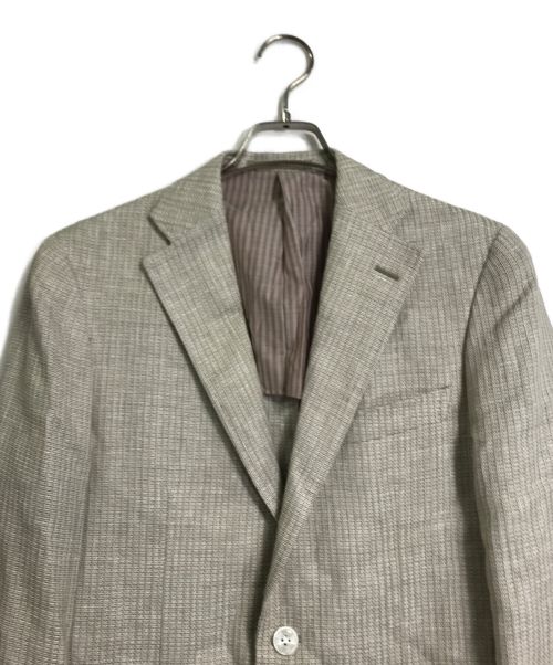 HICKEY FREEMAN（ヒッキーフリーマン）HICKEY FREEMAN (ヒッキーフリーマン) リネン混テーラードジャケット グレー サイズ:94 AB4の古着・服飾アイテム