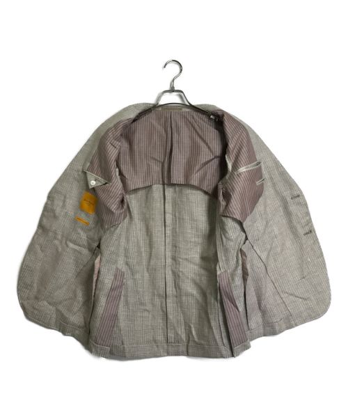 HICKEY FREEMAN（ヒッキーフリーマン）HICKEY FREEMAN (ヒッキーフリーマン) リネン混テーラードジャケット グレー サイズ:94 AB4の古着・服飾アイテム
