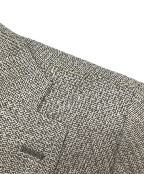 HICKEY FREEMAN（ヒッキーフリーマン）HICKEY FREEMAN (ヒッキーフリーマン) リネン混テーラードジャケット グレー サイズ:94 AB4の古着・服飾アイテム