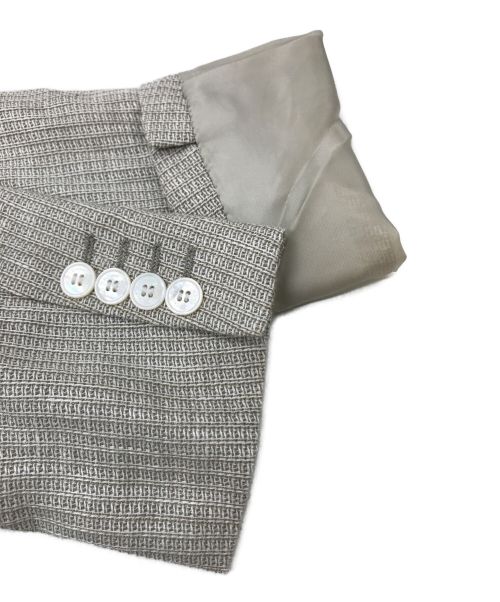 HICKEY FREEMAN（ヒッキーフリーマン）HICKEY FREEMAN (ヒッキーフリーマン) リネン混テーラードジャケット グレー サイズ:94 AB4の古着・服飾アイテム