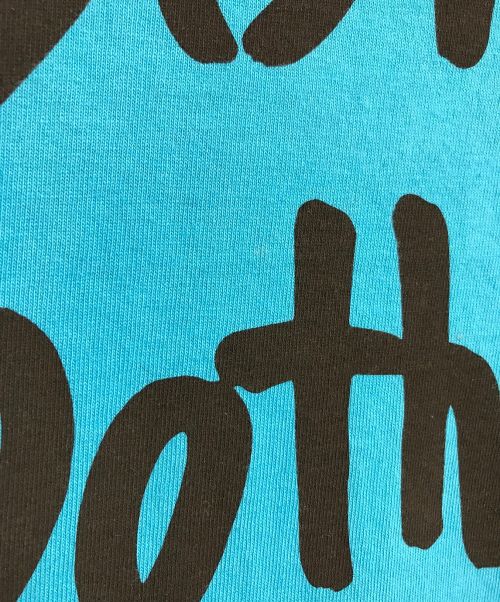 WASTED YOUTH（ウェイステッドユース）Wasted Youth (ウエステッド ユース) プリントTシャツ　ロゴT  バックプリントT  半袖　S/S　Back Print ブルー サイズ:Sの古着・服飾アイテム