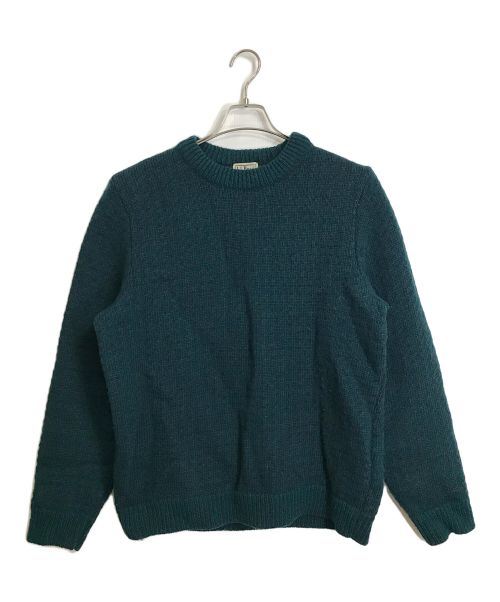 L.L.Bean（エルエルビーン マウンテンパーカー）L.L.Bean (エルエルビーン) バーズアイニット　ノルウェージャン クルーネック　ウールニット グリーン サイズ:Mの古着・服飾アイテム