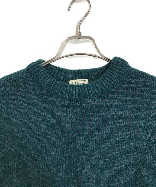 L.L.Bean（エルエルビーン マウンテンパーカー）L.L.Bean (エルエルビーン) バーズアイニット　ノルウェージャン クルーネック　ウールニット グリーン サイズ:Mの古着・服飾アイテム