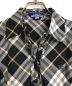 BURBERRY BLUE LABEL (バーバリーブルーレーベル) ノヴァチェックシャツ　半袖　S/S フリルシャツ　総柄 ブラック×グレー サイズ:36：4000円