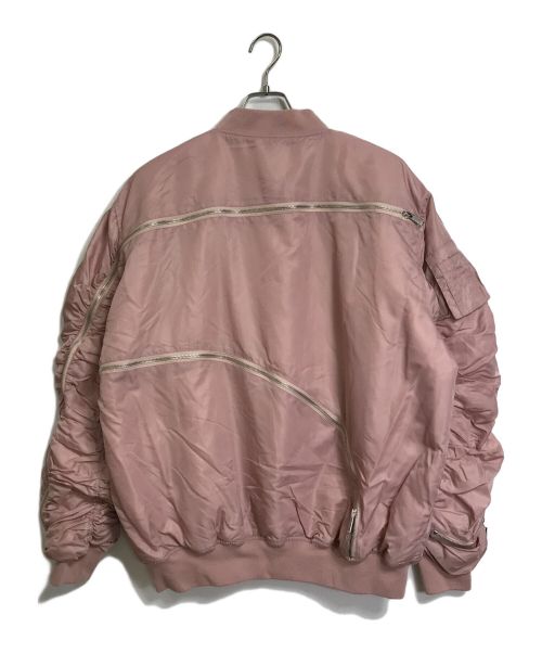 darich（ダーリッチ）Darich (ダーリッチ) ボリュームギャザーMA-1 ピンク サイズ:FREEの古着・服飾アイテム