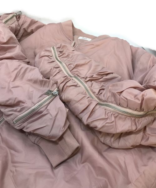 darich（ダーリッチ）Darich (ダーリッチ) ボリュームギャザーMA-1 ピンク サイズ:FREEの古着・服飾アイテム