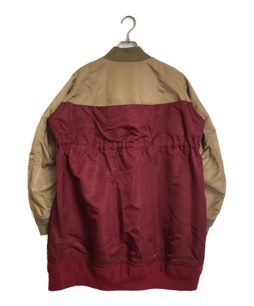 sacai（サカイ）sacai (サカイ) 22AW 変形ブルゾン ブラウン×レッド サイズ:2の古着・服飾アイテム