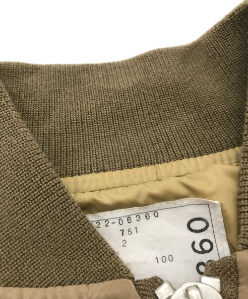sacai（サカイ）sacai (サカイ) 22AW 変形ブルゾン ブラウン×レッド サイズ:2の古着・服飾アイテム
