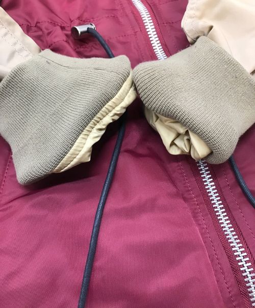 sacai（サカイ）sacai (サカイ) 22AW 変形ブルゾン ブラウン×レッド サイズ:2の古着・服飾アイテム