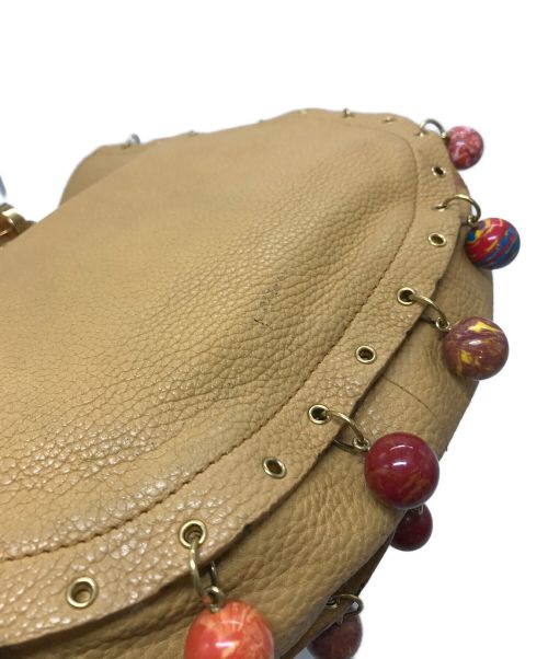 MARC JACOBS（マークジェイコブズ）MARC JACOBS (マーク ジェイコブス) ヴィンテージビーズショルダーバッグ ベージュ サイズ:実寸参照の古着・服飾アイテム