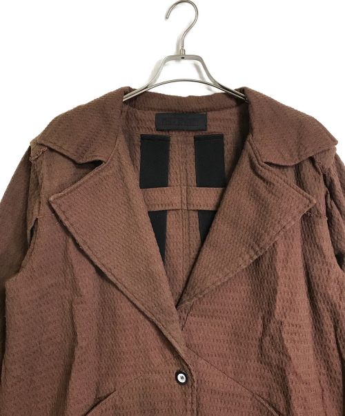 MARK BAIGENT（マークベイジェント）MARK BAIGENT (マークベイジェント) 刺子ワイドチェスターコート ブラウン サイズ:Mの古着・服飾アイテム