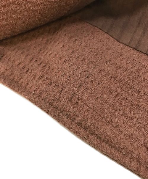 MARK BAIGENT（マークベイジェント）MARK BAIGENT (マークベイジェント) 刺子ワイドチェスターコート ブラウン サイズ:Mの古着・服飾アイテム