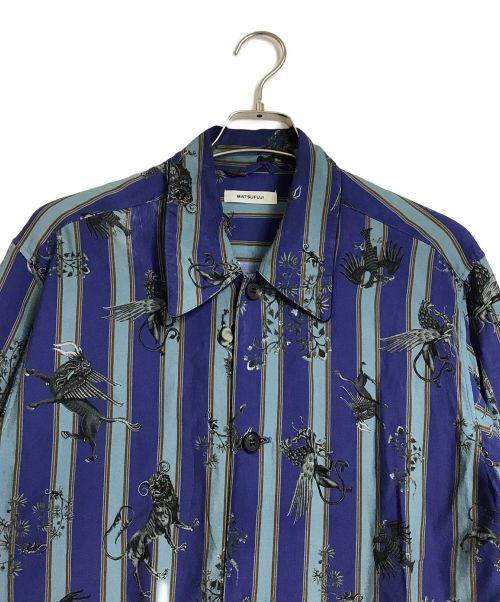 MATSUFUJI（マツフジ）MATSUFUJI (マツフジ) RARE THINGS PRINT JACKET ブルー サイズ:Lの古着・服飾アイテム
