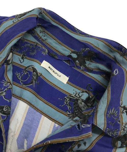 MATSUFUJI（マツフジ）MATSUFUJI (マツフジ) RARE THINGS PRINT JACKET ブルー サイズ:Lの古着・服飾アイテム