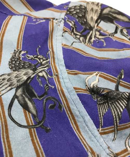 MATSUFUJI（マツフジ）MATSUFUJI (マツフジ) RARE THINGS PRINT JACKET ブルー サイズ:Lの古着・服飾アイテム