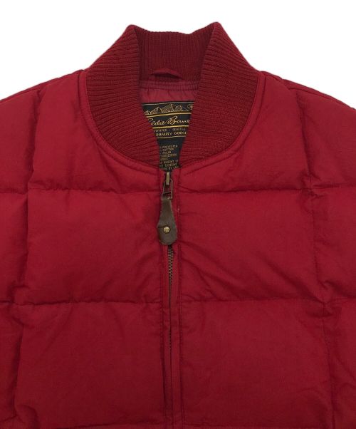 Eddie Bauer（エディーバウアー）Eddie Bauer (エディーバウアー) 【古着】80s グースダウンベスト　黒タグ後期 レッド サイズ:Lの古着・服飾アイテム