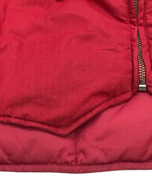 Eddie Bauer（エディーバウアー）Eddie Bauer (エディーバウアー) 【古着】80s グースダウンベスト　黒タグ後期 レッド サイズ:Lの古着・服飾アイテム