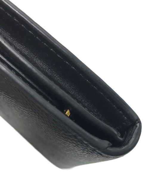 CELINE（セリーヌ）CELINE (セリーヌ) ミディアムストラップウォレット　レザー　S・FC・0262　二つ折り　コインケース　 ブラックの古着・服飾アイテム