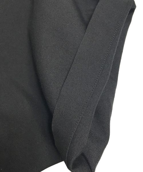 tac:tac（タクタク）tac:tac (タクタク) レザー切替ジップポケット半袖シャツ　ハーフスリーブシャツ　ワイドシルエット　オーバーシルエット　S/S ブラック サイズ:Mの古着・服飾アイテム