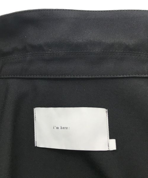 tac:tac（タクタク）tac:tac (タクタク) レザー切替ジップポケット半袖シャツ　ハーフスリーブシャツ　ワイドシルエット　オーバーシルエット　S/S ブラック サイズ:Mの古着・服飾アイテム