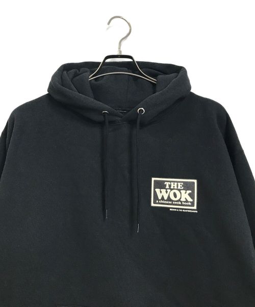 BEDWIN &THE HEARTBREAKERS（ベドウィンアンドザ ハートブレイカーズ）BEDWIN &THE HEARTBREAKERS (ベドウィンアンドザ ハートブレイカーズ) プルオーバーパーカー　フーディー　ロゴパーカー　ビッグパーカー　バックプリント　 ブラック サイズ:実寸参照の古着・服飾アイテム