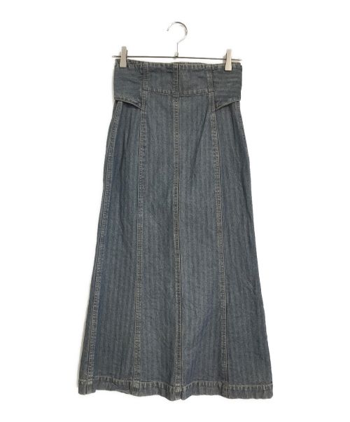 Hysteric Glamour（ヒステリックグラマー）Hysteric Glamour ヘリンボーンデニムスカート/ダブルベルト巻きスカート　Hysteric Glamour ヒステリックグラマー　レディース　ボトムス　インディゴ　2AK-78 90 インディゴ サイズ:FREEの古着・服飾アイテム