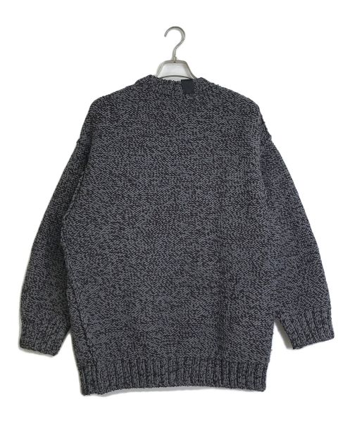 N.HOOLYWOOD（エヌ ハリウッド）N.HOOLYWOOD (エヌ ハリウッド) コンパイル クルーネック ニットCOMPILE CREWNECK KNIT グレー×パープル サイズ:Lの古着・服飾アイテム